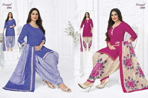 Pranjul Priyanshi Vol-25 Patiyala Special Cotton Designer Dress Materail